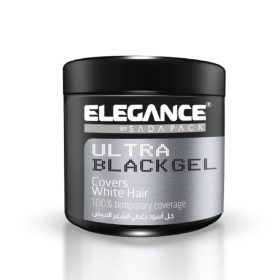 ELEGANCE ULTRA BLACK  GEL - COVERS  WHITE HAIR 250 ML