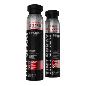   IMMORTAL NYC TINT SPRAY TEMPORARY HAIR RETOUCH SPRAY - HARD BLACK 250 ML